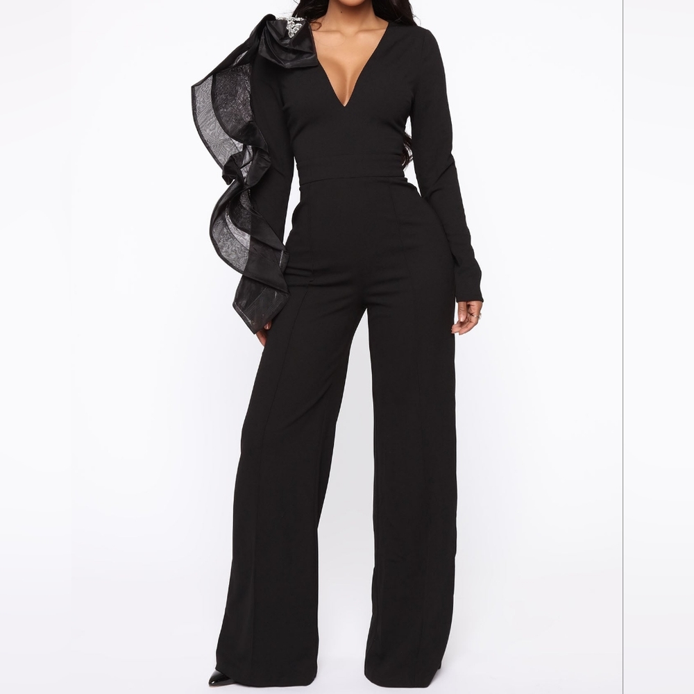 Formal Fitted Embellished Jumpsuit